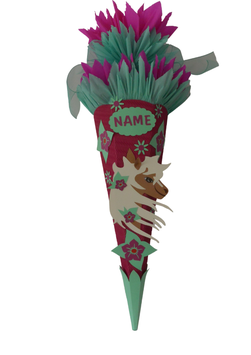 Schultüte Pferd pink mint
