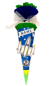 Schultüte Space Fighter blau grau
