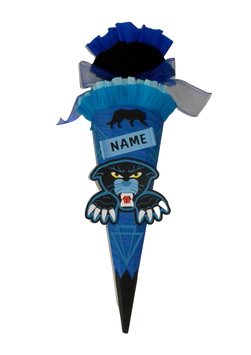 Schultüte Panther blau schwarz