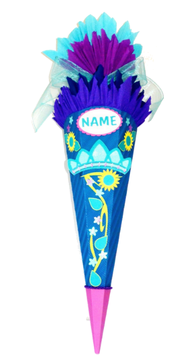 Schultüte Krone blau