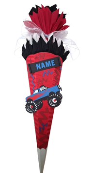 Schultüte Monstertruck rot blau