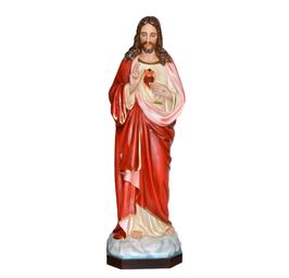 Statua Sacro Cuore di Gesù benedicente cm. 160 in vetroresina