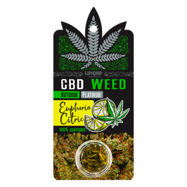 Euphoria CBD Weed Euphoria Citric 0,7 g aus 100% reinem Cannabis Sativa hergestellt
