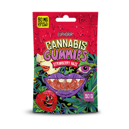 Euphoria Cannabis Gummibärchen Strawberry Haze (50 g) Erdbeer-Vibes, neblige Höhen