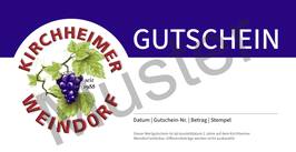 Wertgutschein für das Kirchheimer Weindorf