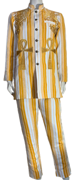 Kente suit with Ankh