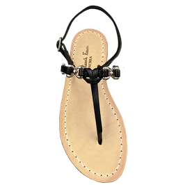 Sandali artigianali tipici. Modello "Jackie 0"  colore nero.