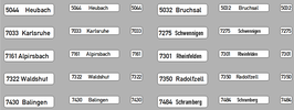 ÜBERARBEITET - Zielanzeiger Bahn/Post für MBO307 - Brekina - Baden Württemberg