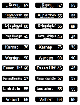 ÜBERARBEITET - Zielanzeiger für VÖVI - MAN SL200 / MB O305 - EVAG Essen vor VRR