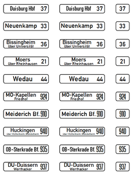 ÜBERARBEITET - Zielanzeiger VÖVI - MB O305 - Brekina - Duisburg