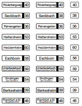 !!! NEU Zielanzeiger für MB O305 - Brekina - Frankfurt/Main NEU !!!