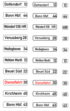 ÜBERARBEITET - Zielanzeiger für VÖVI - MAN SL200 / MB O305 - Bonn