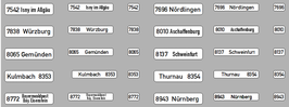 ÜBERARBEITET - Zielanzeiger Bahn/Post für MBO307 - Brekina - Bayern