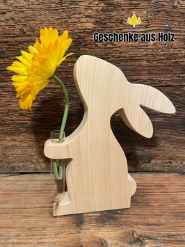 schnüffelnder Hase | Zirbe | Zirbenholz  | Geschenk | Vase