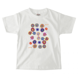 ショバ・クマーリちゃんデザイン　PrintstarヘビーウェイトTシャツ（キッズ）ホワイト