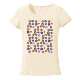 ショバ・クマーリちゃんデザイン　rucca 6.2oz CVCフライス Tシャツ（レディース）ナチュラル
