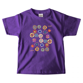 ショバ・クマーリちゃんデザイン　PrintstarヘビーウェイトTシャツ（キッズ）パープル