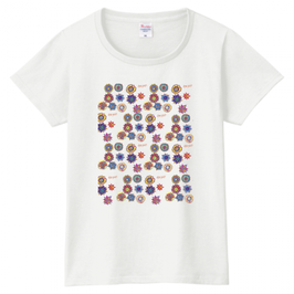 ショバ・クマーリちゃんデザイン　PrintstarヘビーウェイトTシャツ（レディース）ホワイト