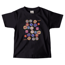 ショバ・クマーリちゃんデザイン　PrintstarヘビーウェイトTシャツ（キッズ）ブラック