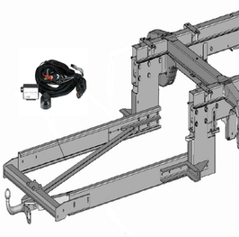 Attelage de remorque variable 12,5 kN avec jeu de câbles électriques et rallonge de châssis DC-Sprinter NCV3 à partir de 2007