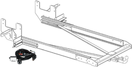 Attelage de remorque variable 12,5 kN avec jeu de câbles électriques et rallonge de châssis Ford Transit plancher à partir 2014 sans préparation