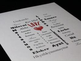 'Love in Languages' Limited Edition Letterpress Print