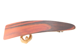 Haarspange / federleicht / 95mm / Intarsie / "Rosenholz"