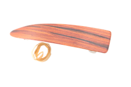 Haarspange / federleicht / 95mm / Intarsie / "Rosenholz"