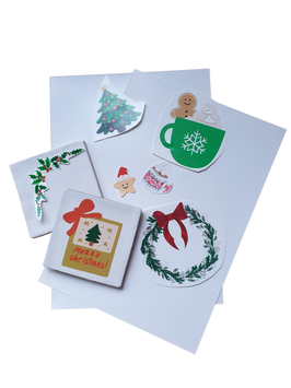 DIY Toffe Kerst tegels- 4 tegeltjes + kerst pdf/ voor Laser printer