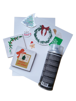 DIY Toffe Kerst tegels- 4 tegeltjes + kerst pdf/ voor Inkjet printer
