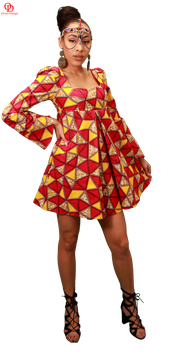 A-line african print dress