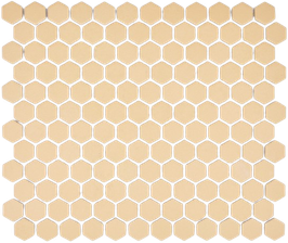 Mosaico 23/26mm ANTISCIVOLO Esagoni OCRA opaco