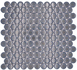 Mosaico Bottone BLU GREY LUCIDO