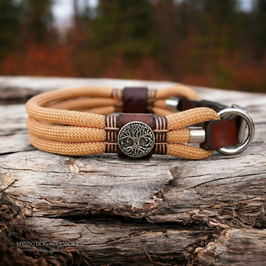 Tau Halsband-Baum des Lebens Leder Adapter verstellbar