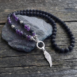 Halskette lang Purpleblack