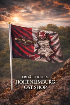 Stadt Hohenlimburg Flagge – Alte Stadtkarte (Tisch und Dekoflagge)
