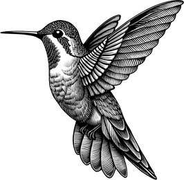 Holzstempel "Kolibri"