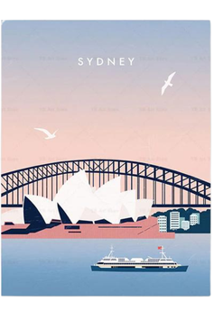 Affiche "Sydney" Collection graphique minimalist