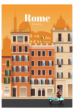 Affiche villes du monde "Rome"