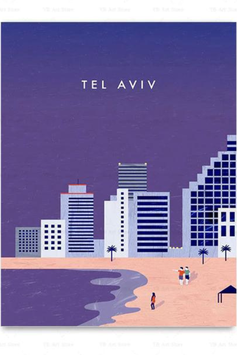 Affiche "Tel aviv" Collection graphique minimalist