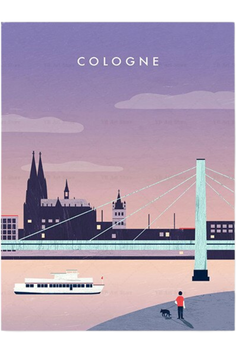 Affiche "Cologne" Collection graphique minimalist
