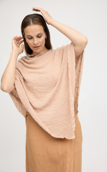 bubble wool Poncho small in Merinowolle 1501