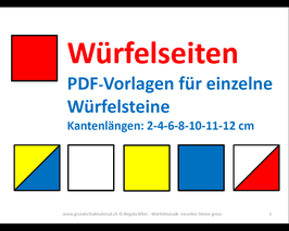 PDF-Vorlagenheft 6: Einzelne grosse Würfelsteine - Für angeleitete Unterrichtssequenzen im Kreis