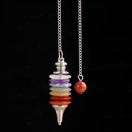 Pendel met 7 chakra stenen