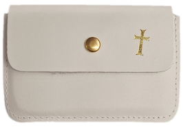 Rosenkranztäschchen Leder breit