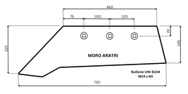 Vomere forato adattabile MORO ARATRI