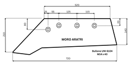 Vomere forato adattabile MORO ARATRI