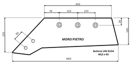 Vomere forato adattabile MORO PIETRO P1