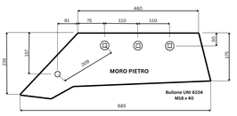 Vomere forato adattabile MORO PIETRO EV20 PUNTALE