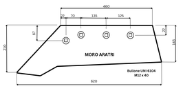 Vomere forato adattabile MORO ARATRI